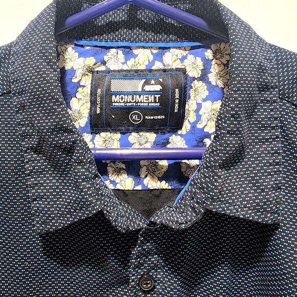 Monument Polka Dot Button Casual Shirt XL - Picture 4 of 6